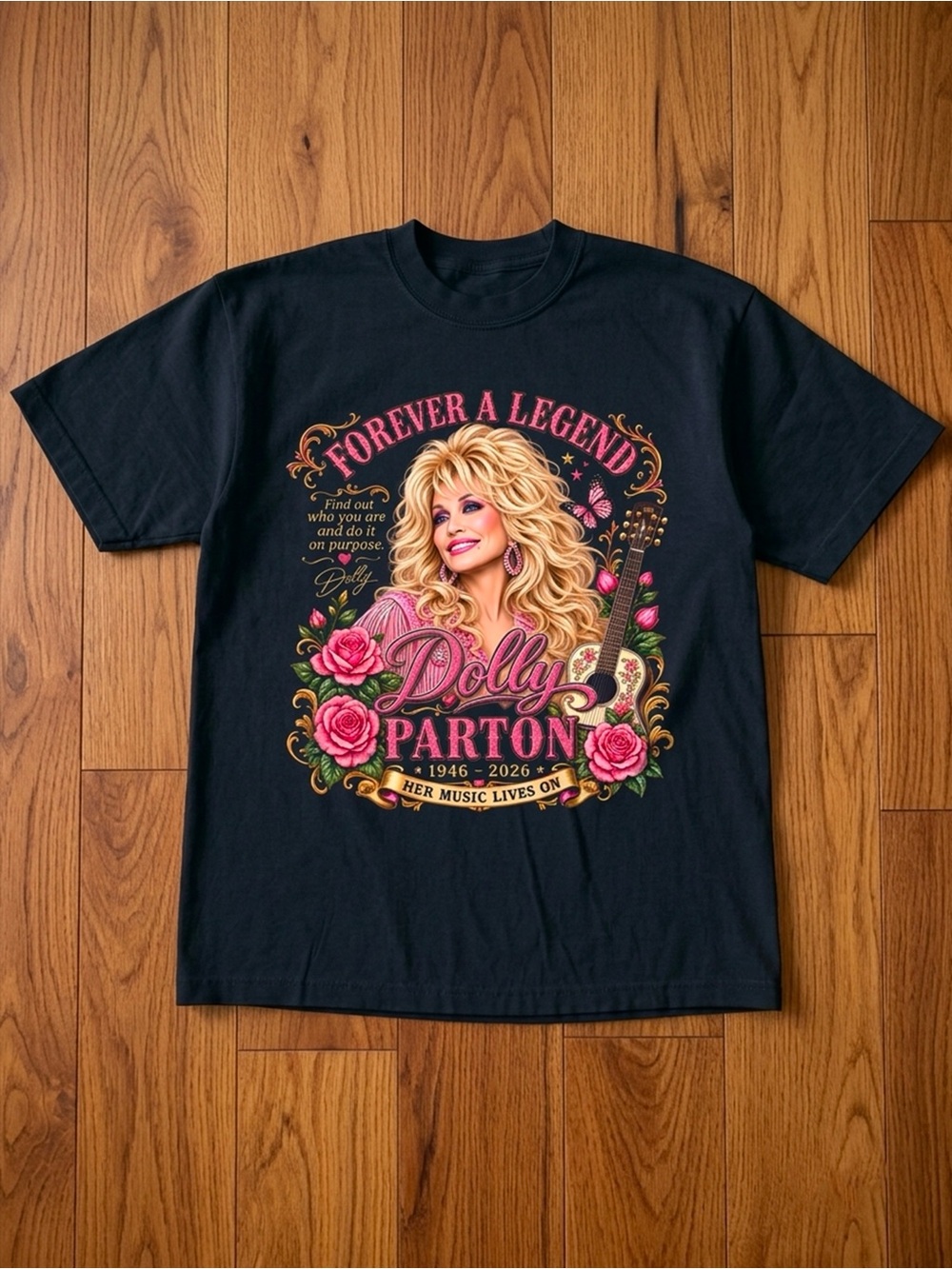 RIP Dolly Parton Country Western Singer Black T-Shirt
